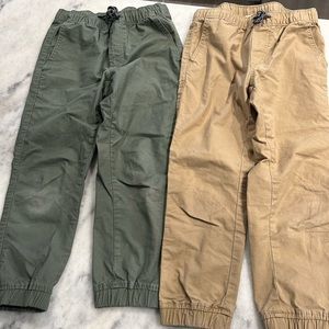 2 Pairs Boys Gap Pull-on Khacki Pants- Size Small